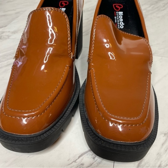 New! Blondo Josie Cognac Patent Heeled Loafer 9 1/2 - Picture 10 of 14